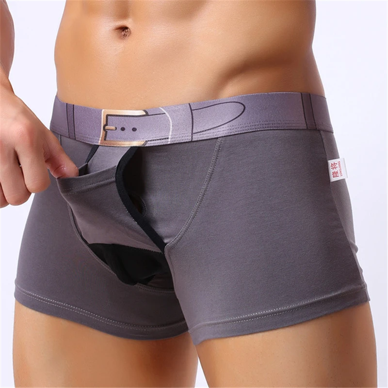 Sexy Men Boxers Soft Breathable Underwears Men's Underwear For Gay Cotton High Elastic U Pouch Underpants Knickers Shorts | Мужское