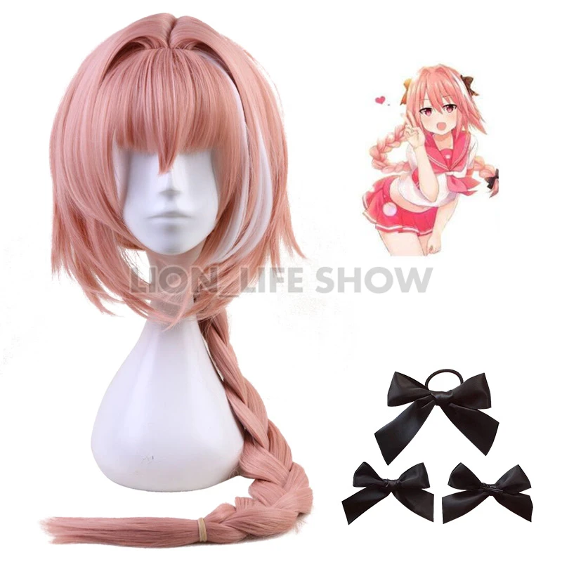 Парик для косплея аниме Fate Apocrypha FGO Rider Шпилька волос с 3 луками|Костюмы аниме| |