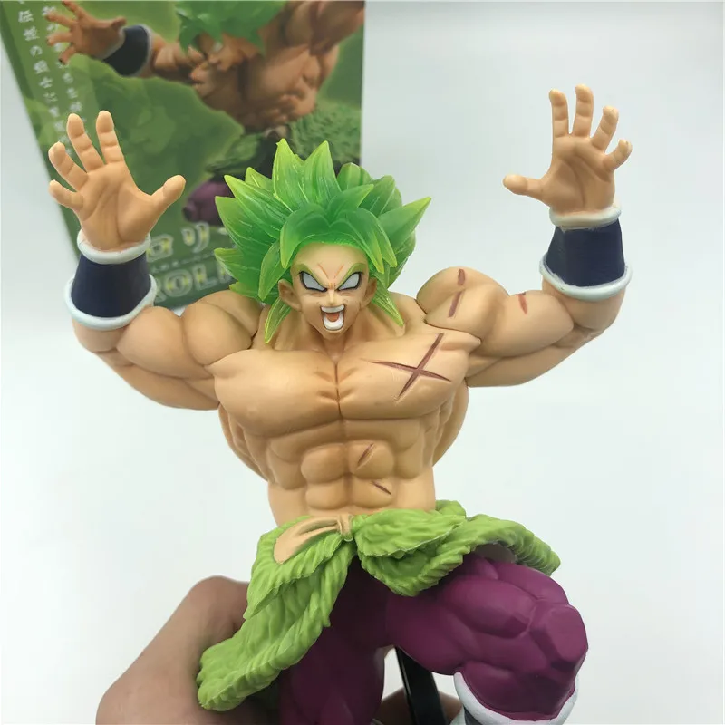 Dragon Ball Z Super Broly Movie Ver. Зеленые волосы против Гоку броли Супер Saiyan боевой формы ПВХ Фигурки Модель DBZ 24 см