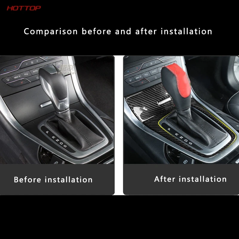 Наклейка на крышку переключения передач из углеродного АБС-пластика для Ford Edge 2015