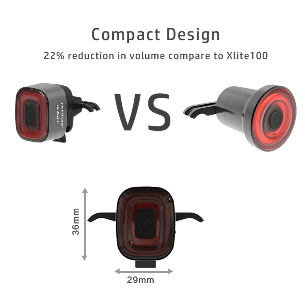 Новинка велосипедный фонарь Cubelite II умный задний для велосипеда фонасветильник с датчиком стоп сигнала USB