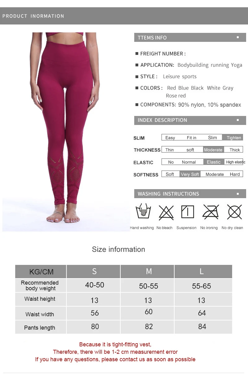 

WOHUADI Women's yoga pants High waist hips sexy sports pants hollow seamless jacquard Tight fitness leggings Gym Jogging Running