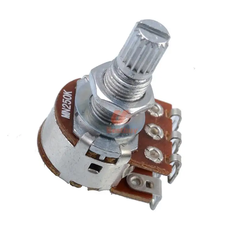 MN250K x 3PCS 3 шт. двойной баланс наборный рифленый стебель гитара бас регулятор громкости тон горшки потенциометра переключатель с 3 спецификациями - Цвет: MN250K x 3PCS