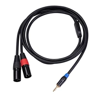 3 5mm female headphone male splits audio adapter cable revolving double cannon one with two audio cables dual xlr male cable