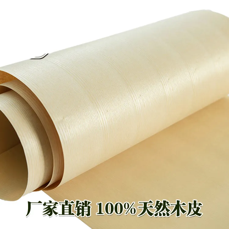 

L:2.5Meters Width:600mm Thickness:0.25mm Natural Ultra Wide White Wax Straight Grain Wood Skin Solid Wood Pattern Wood Skin