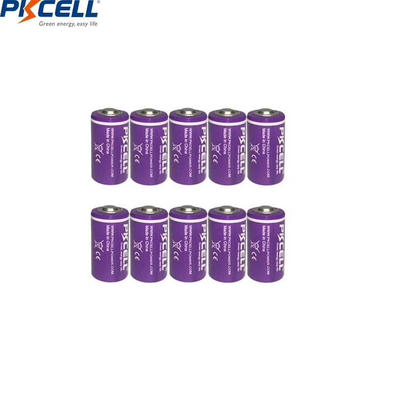 50 шт./лот PKCELL 14250 аккумулятор 1/2 AA 3 6 В литиевая батарея ER14250 1/2AA батареи емкостью 1200