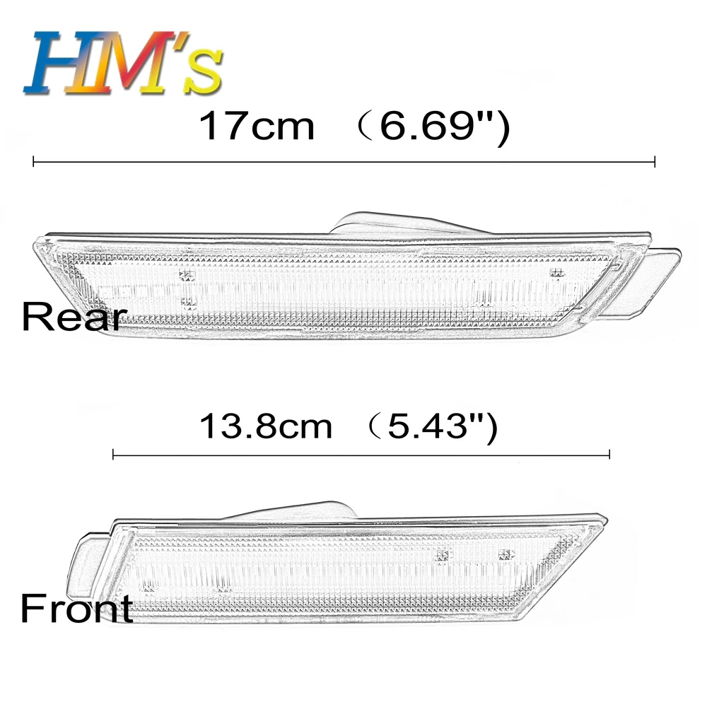 Черные/белые линзы для Chevy Camaro 2010 2015 передние янтарные задние красные