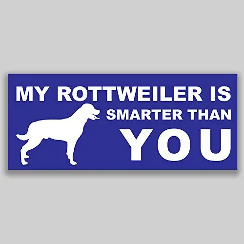 For My Rottweiler is Smarter Than You Vinyl Decal Sticker Car Window Bumper 2-Pack Quality UV Protective | Игрушки и хобби