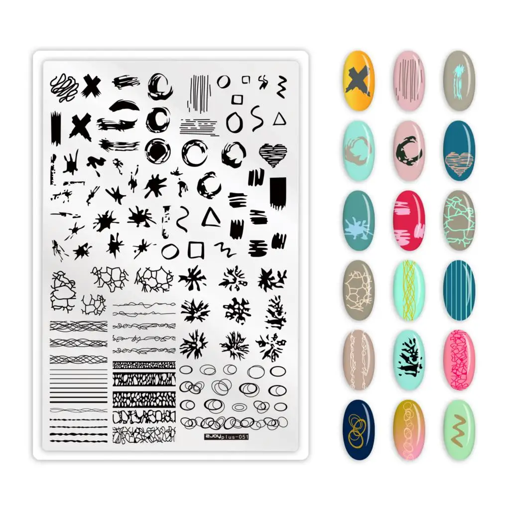 

9.5*14.5cm 1PC Big Nail Art Image Plate Nail Template Beauty Stamper Nail Disk ZJOY PLUS Design Nail Stamping 1