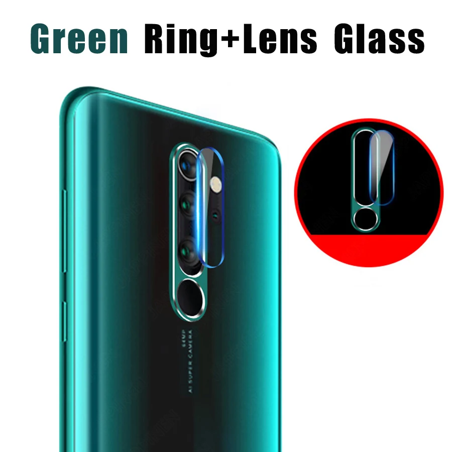 Green TemperedGlass For Xiaomi Redmi Note 7 Pro MI9T 7A Case Xiomi Mi 9 SE MI9 9T Pro 8 Lite Cover Tempered Glass Camera Screen Protector Note7 Ring - Цвет: Green TemperedGlass