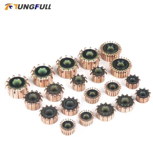 Медные стержни, коммутатор электродвигателя генератора, медный тон, черный латунный коммутатор двигателя для мини-дрели на якорном коммутаторе