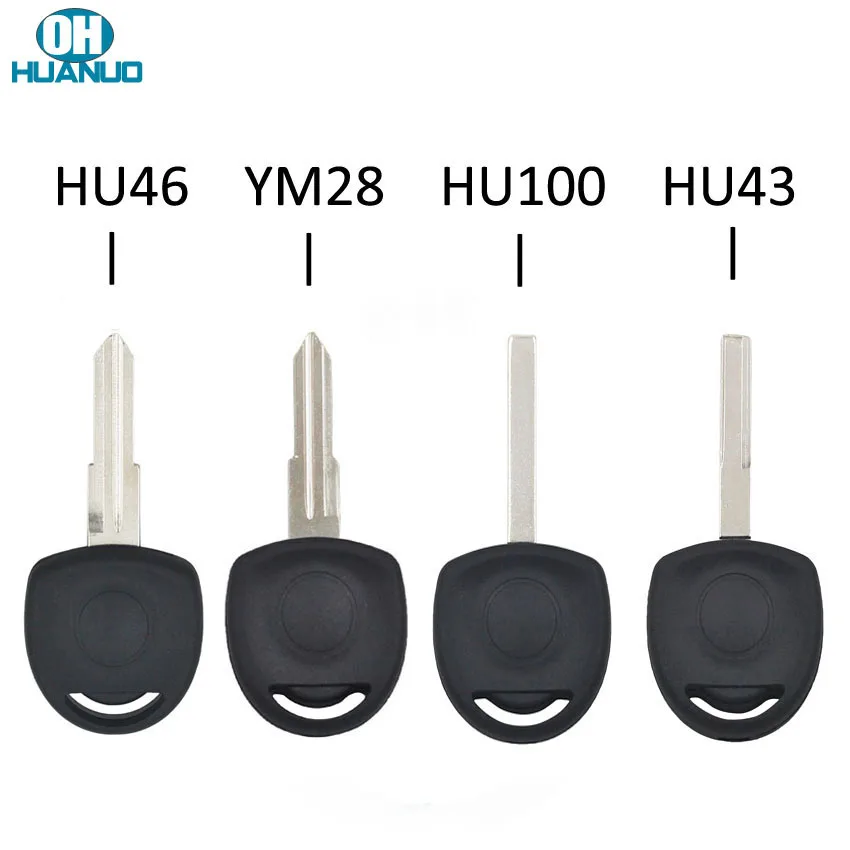 Прозрачный чехол для автомобильного ключа пустой Opel с лезвием HU43 HU100 HU46 YM28 чипом