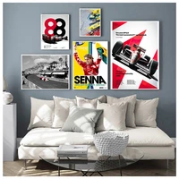 ayrton senna f1 formula mclaren world champion racing car posters prints wall art canvas picture painting for living room decor