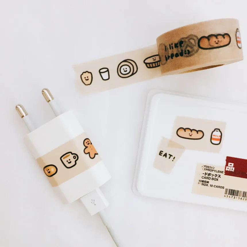 Ins Cute Girl хлебный тюльпан васи лента 5 м карты Note Paper мультфильм креативные наклейки