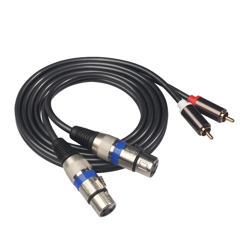 

2 партии переходник для наушников Micophone RCA штекер к XLR кабель 1,5 м