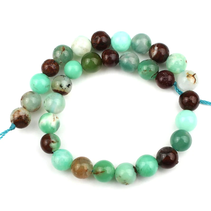 

Wholesale Natural Australia Jades Stone Round Beads for Jewelry Making 4/6/8/10MM Diy Bracelet Necklace Accessories 7.5 Inch