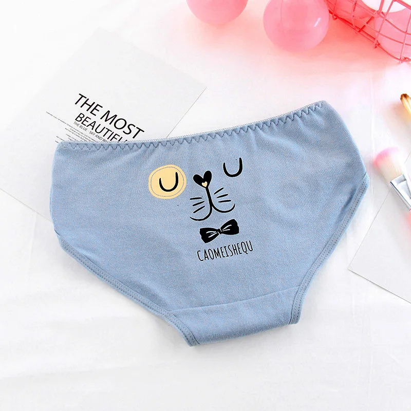 Нижнее белье для девочек с мультяшным рисунком трусы девочек-подростков