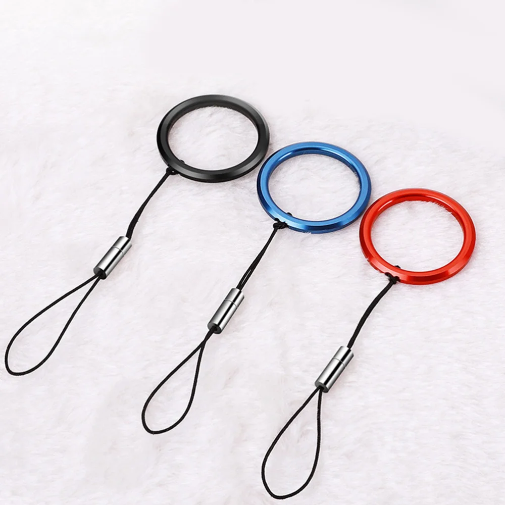 

10 Pcs Anti-lost Metal Ring Lanyards Detachable Phone Hanging Rope Finger Strap for Mobile Phone Torchlight Camera(Mixed Color)