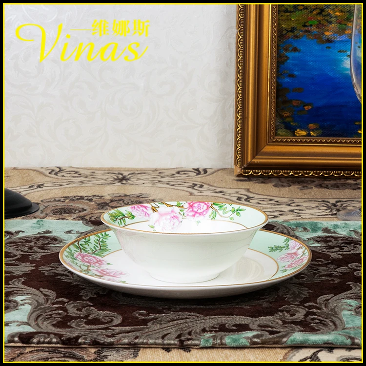 Китайский стиль отель подставка для кухни теарелка керамическая чаша набор стол