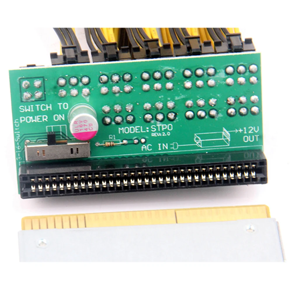 Коммутационная плата 12 В GPU / PSU Ethereum ETH ZEC Mining Server карта адаптера питания 18AWG PCI-E 9x6