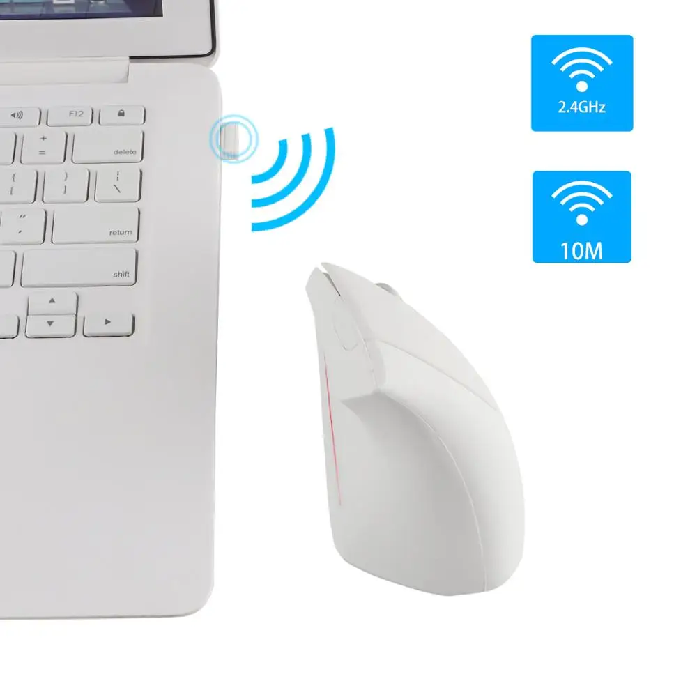 Эргономичная Вертикальная мышь 1600DPI USB беспроводная оптическая Mause 6 кнопок