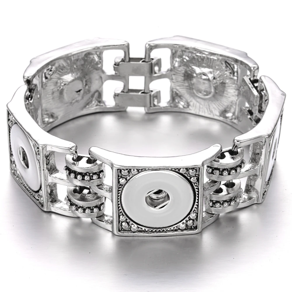 Высококачественный Браслет на кнопках винтажный металлический браслет с