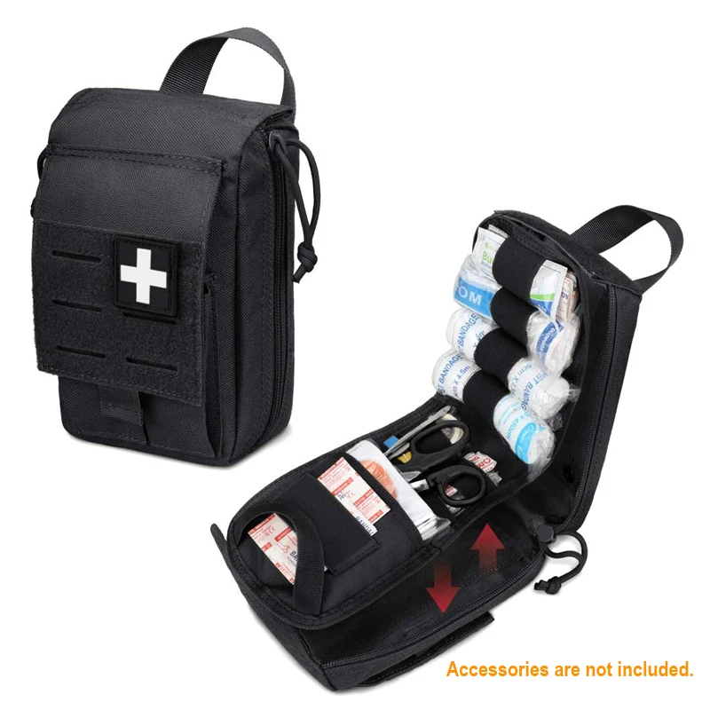 

Tactical Molle Rip-Away EMT Medical Pouch Emergency Survival First Aid Kit Orgaziner Quick Release Utility EDC Tool Bag