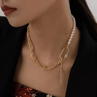 hip hop punk vintage pearl choker baroque luxury design collarbone chain 2021 for young girls fashion choker jewelry gifts
