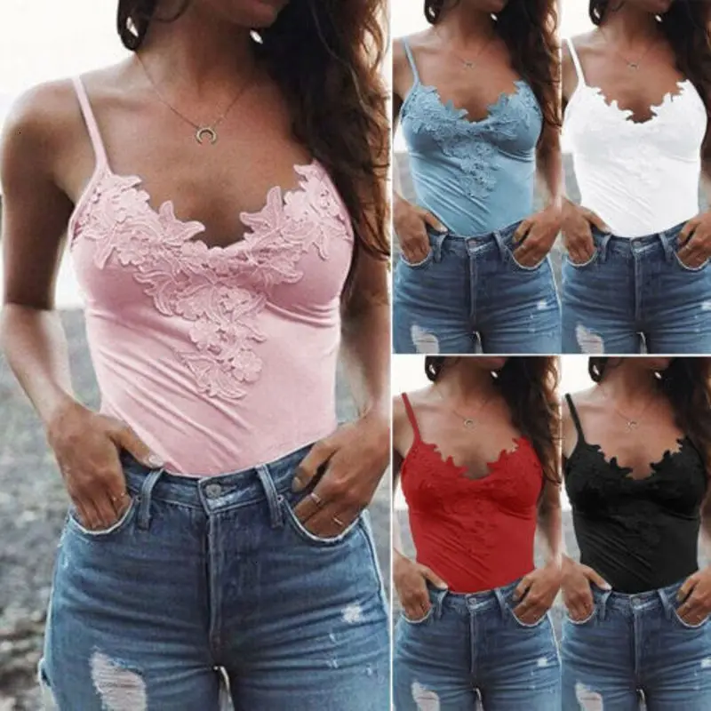 Womens Summer Spaghetti Strap Vest Tank Tops Woman Sleeveless Cami Strappy Slim Fit Top Female Solid Color Streetwear |