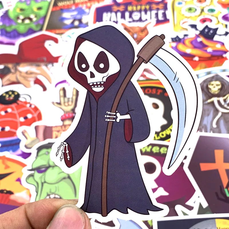 100 шт. Хэллоуин неповторяющиеся тыквы наклейки коробок тяги гитары автомобилей и