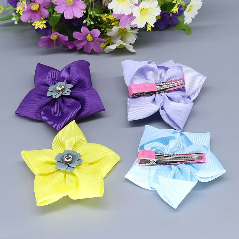 Заколки для волос девочек шелковые корейские D22-2 |