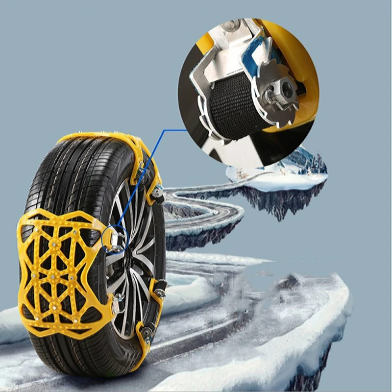 Автомобильные снежные цепи утолщенные длинные зимние грузовики автомобильные