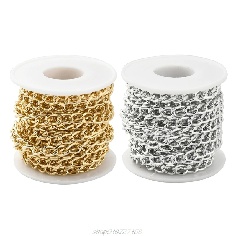 

1 Roll 5m Aluminum Twisted Curb Chains for DIY Necklaces Bracelets Materials Jewelry Making Findings A01 21 Dropshipping