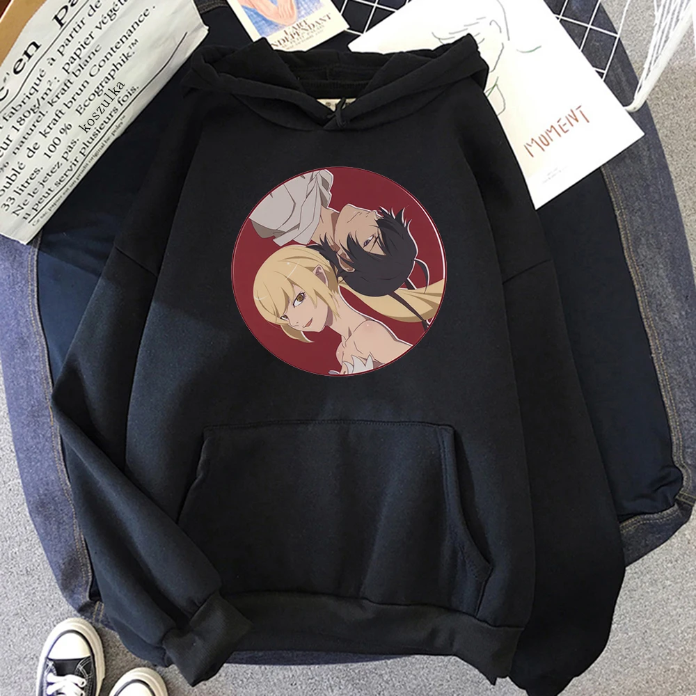 

Anime Kizumonogatari Hoodie Women Manga Oversized KoyomiShinobu Hoodies Female Episode Fleece Sweatshirt Tsubasa Pullovers Hoody