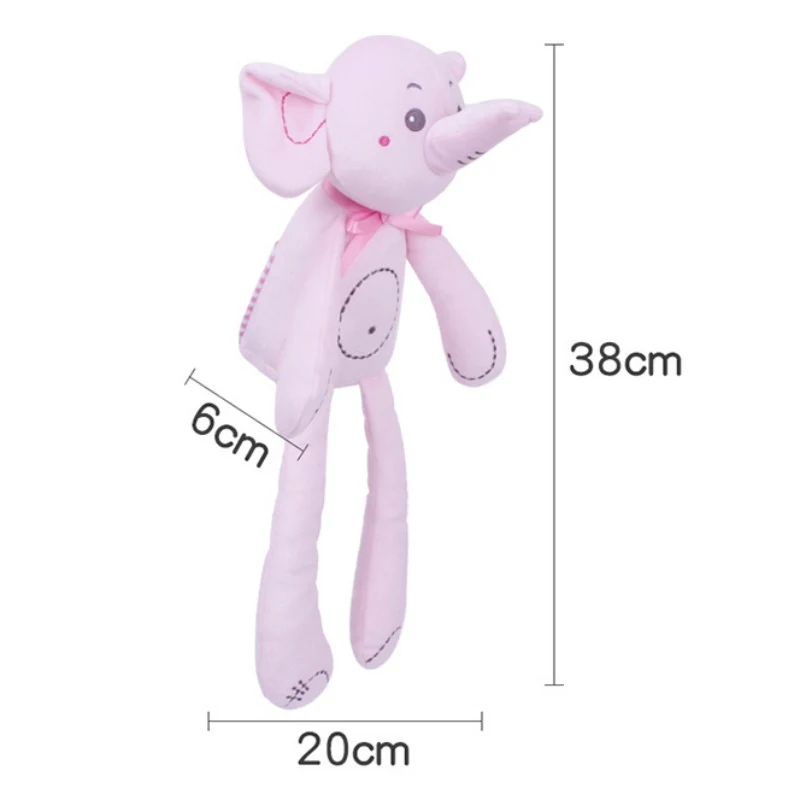 

Hot Baby Knit Plush Toy w/Rattle - Eli Elephant Premium Super Soft & Fun Stuffed Animal Character For Infant Newborn Knit Doll