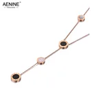 Женское колье-чокер AENINE из нержавеющей стали с римскими цифрами, ожерелье с подвеской, оригинальный дизайн, AN19213