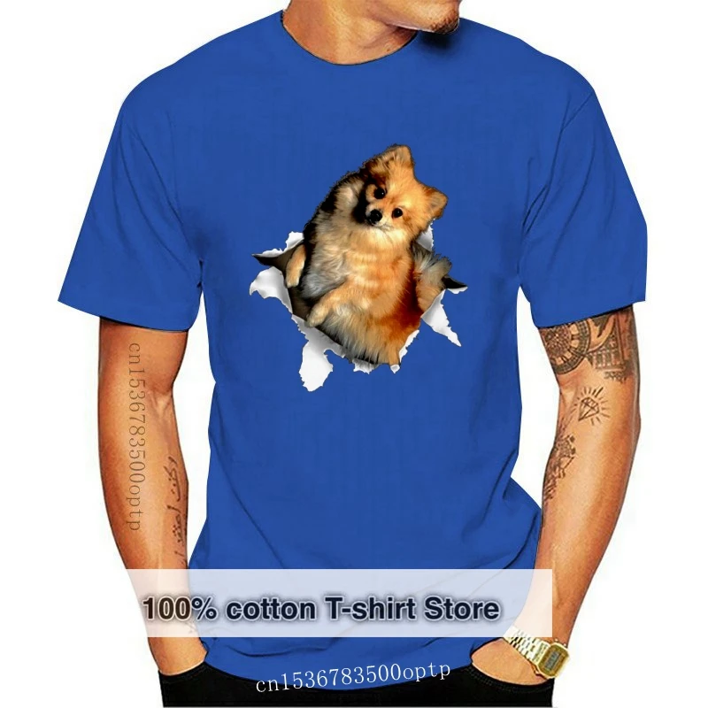 

Футболка Мужская/женская с отделкой померанского багажа