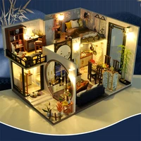 diy dollhouse wooden miniature toy with furniture kit girls assemble 3d doll house model for children adult birthday gifts