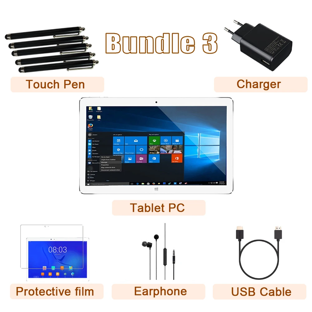 Комплект 3 Teclast P80 Pro планшет Android сенсорный экран 8 дюймов 1280*800 3 ГБ ОЗУ 16 Гб ПЗУ двойной WiFi Android 7,0 MTK8163 четырехъядерный планшет gps - Комплект: Комплект 3
