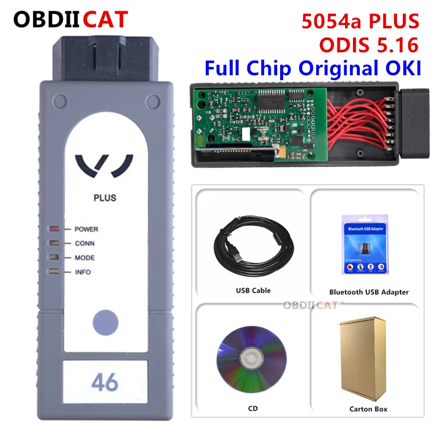 Новейший оригинальный 5054 Plus Bluetooth ODIS V5.16 с OKI чип многоязычный Сканер Поддержка