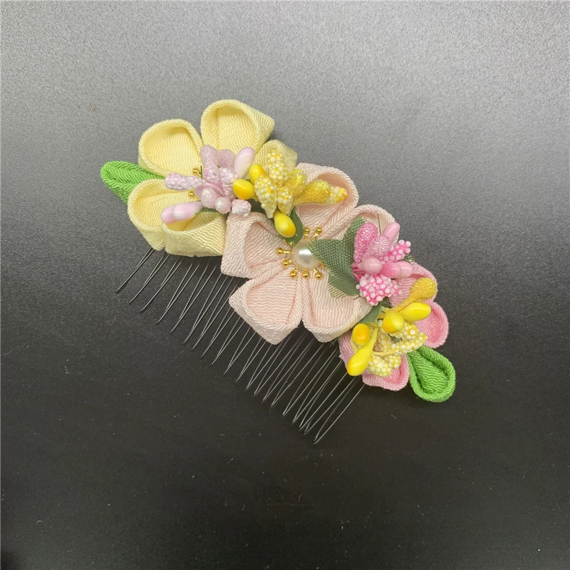 Заколка-кимоно в японском стиле женская милая шпилька для волос с цветочным