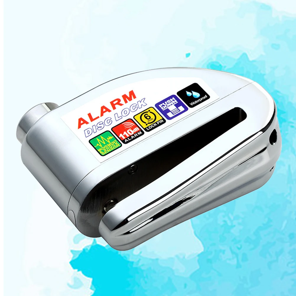 Замок дисковый мотоциклетный водонепроницаемый с сигнализацией Противоугонный