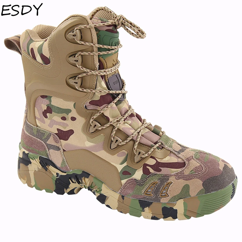 Esdy мужские зимние ботинки военные камуфляжные тактические боевые для пустыни