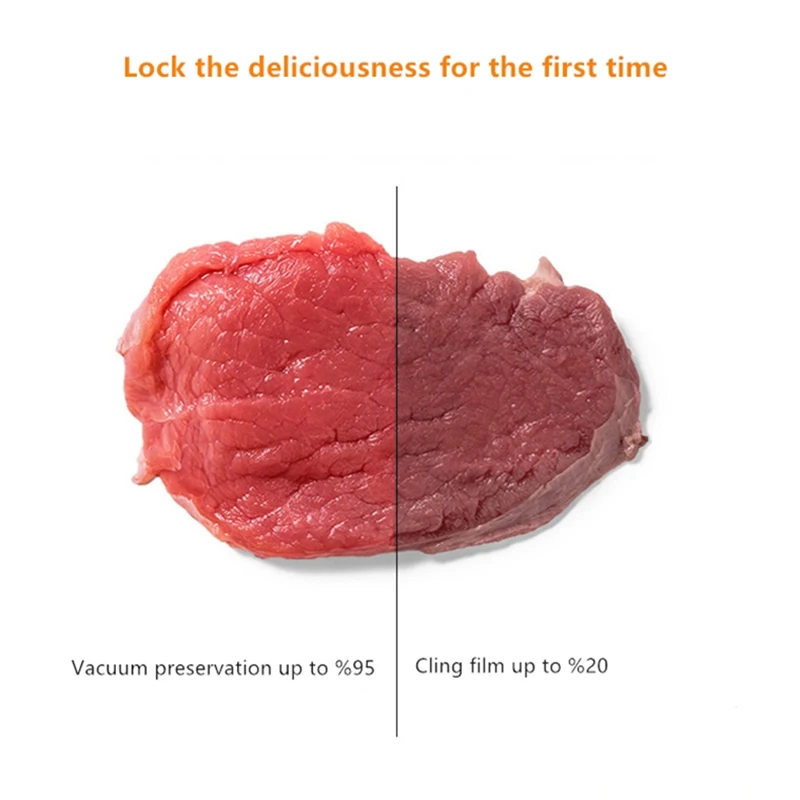 

220V/110V Electric Vacuum Sealer Packaging Machine Household Kitchen Automatic Food Vacuum Sealer Including 5pcs Food Saver Bags