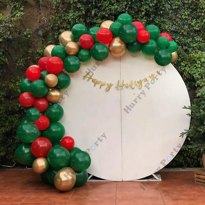 100Pcs Forest Party Decoration Balloons Baby Shower Red Dark Green Metallic Gold Balloon Garland Arch Kit 1St Birthday | Дом и сад