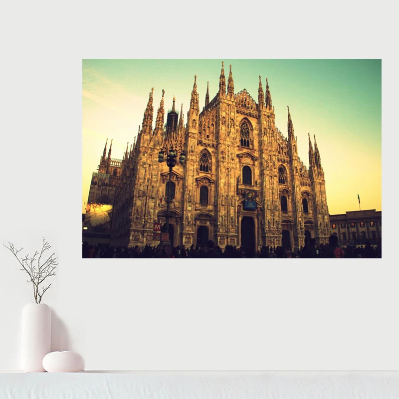 Настенный декор на заказ холст с итальянским зданием плакат тканевые настенные