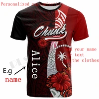 custom personalised 3dprint tribal culture chuuk kosrae pohnpei polynesian diy nametext manwoman tshirts short sleeve style 1