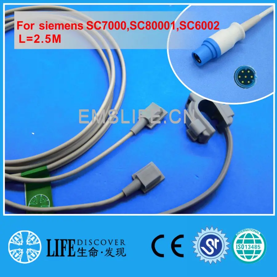 

Long cable multifunctional Y style spo2 oxygen sensor for siemens SC7000,SC80001,SC6002