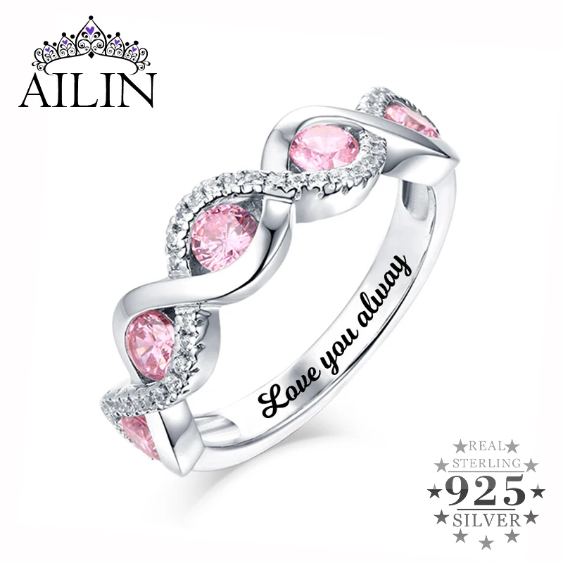 Оптовые Подгонянные женские скрученные браслеты кольца с 5 камнями по дню