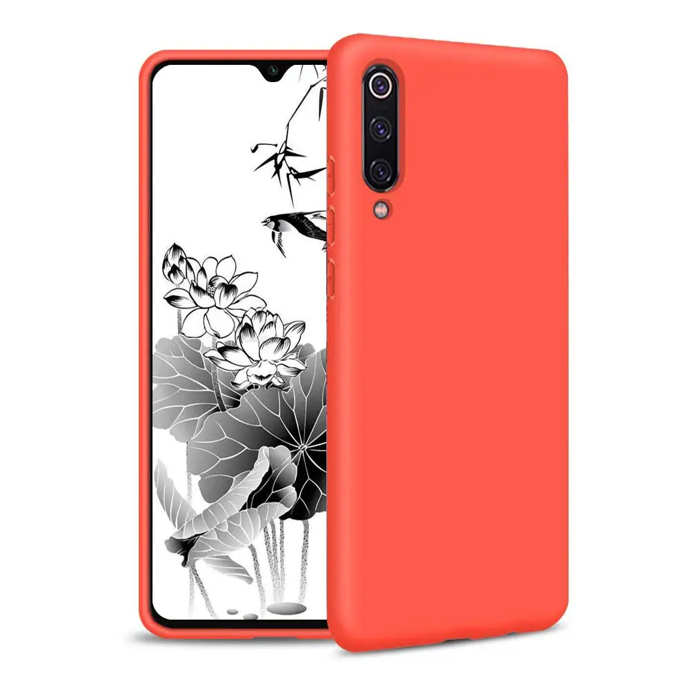 Красный Силиконовый чехол для Samsung Galaxy A50 A30 A40 A10 A20 A70 тапочки однотонного яркого A20e M20 A7 Примечание 10 S8 S9 S10 плюс S10e 5G чехол Крышка - Цвет: Красный